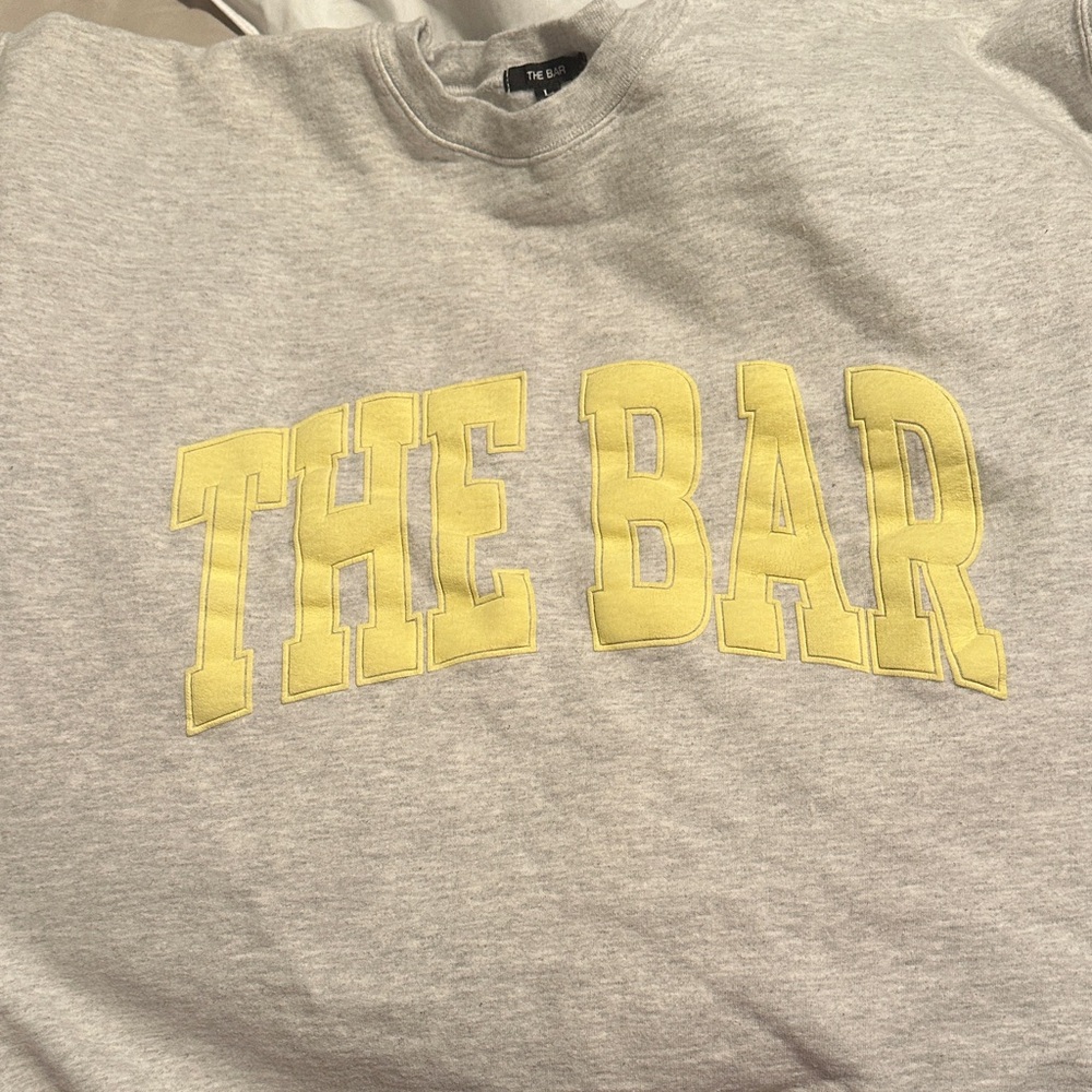Like New The Bar Gray and Yellow Sweatshirt